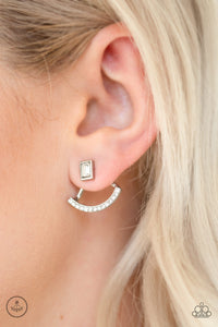 Delicate Arches - White Earrings