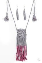 Load image into Gallery viewer, Look At MACRAME Now - Purple Necklace
