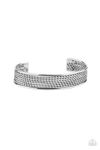 Risk-Taking Texture - Silver Bracelet