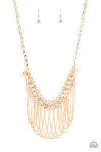 Flaunt Your Fringe - Gold Necklace