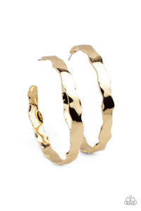 Exhilarated Edge - Gold Earrings