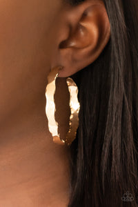 Exhilarated Edge - Gold Earrings