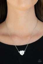 Load image into Gallery viewer, She Works HEART For The Money - White Necklace
