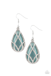 Crawling With Couture - Blue Earrings