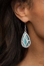 Load image into Gallery viewer, Crawling With Couture - Blue Earrings
