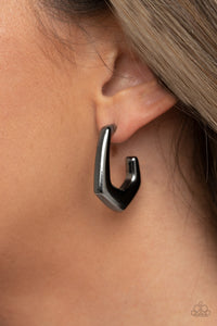 On The Hook - Black Earrings