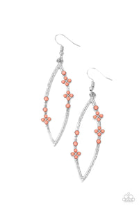 Flowery Finesse - Orange Earrings