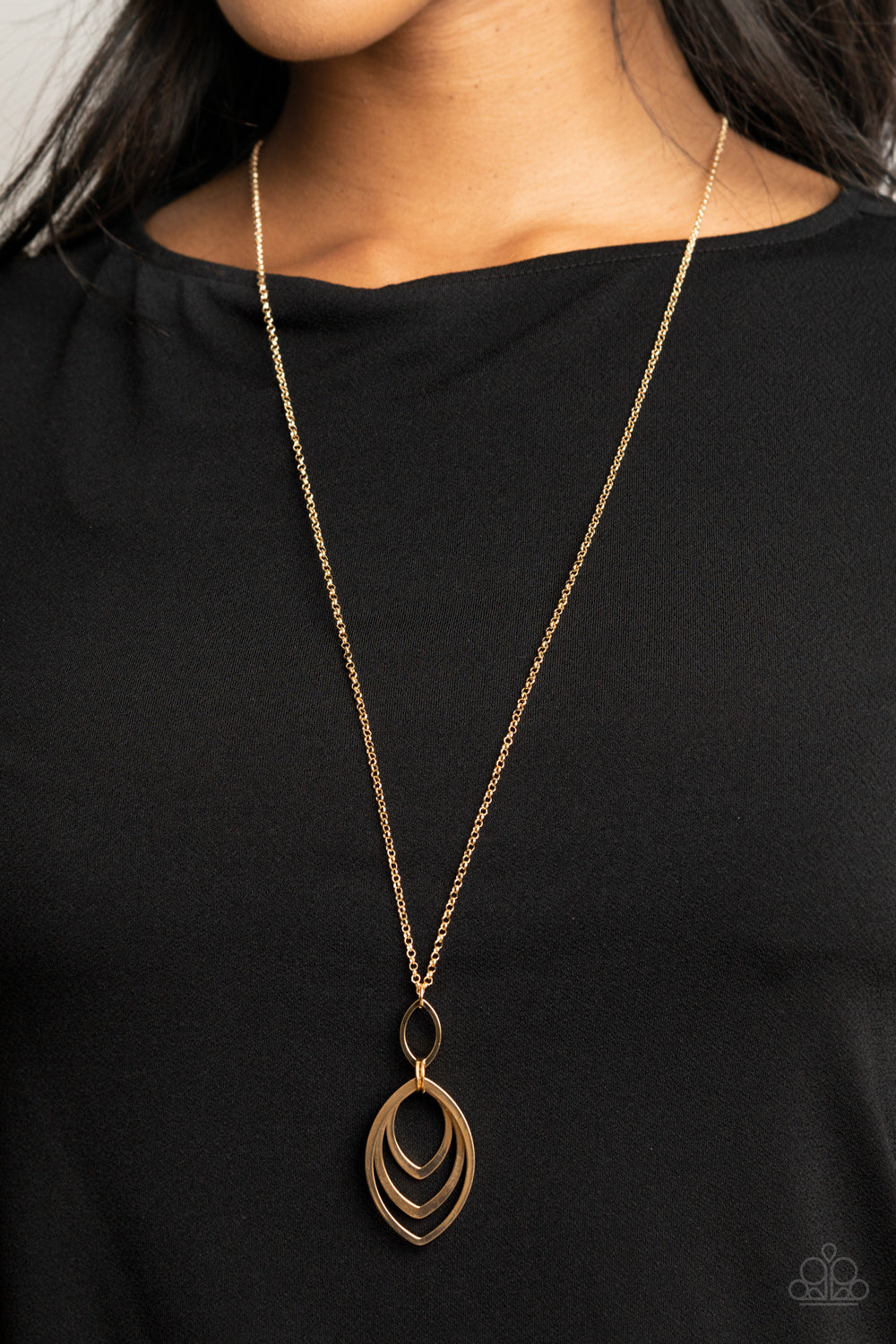 Dizzying Definition - Gold Necklace
