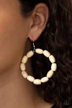 Load image into Gallery viewer, Living The WOOD Life - White Earrings
