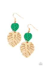 Load image into Gallery viewer, Palm Tree Cabana - Green Earrings
