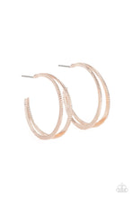 Load image into Gallery viewer, Rustic Curves - Rose Gold Earrings
