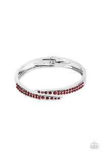 Sideswiping Shimmer - Red Bracelet
